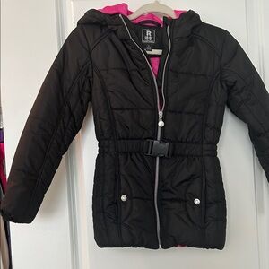 Rothschild Black Puffer Jacket with Pink Lining